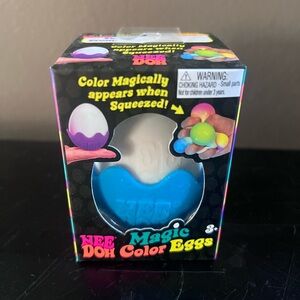 NEEDOH ! NEE DOH MAGIC COLOR EGGS ! RARE! NEW! BLUE